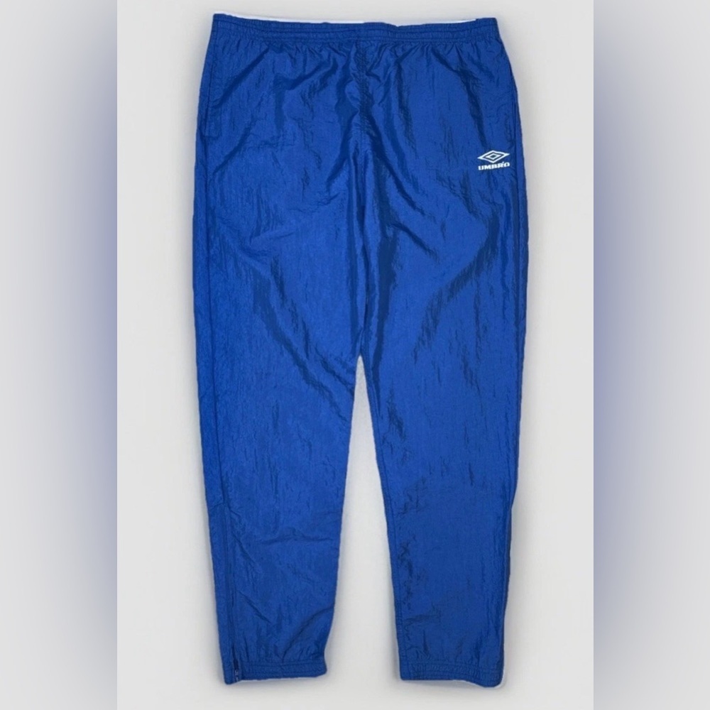 Rare Vintage Y2K UMBRO Blue Running Soccer Jogger Track Pants Size XL 41X34 - Picture 2 of 11